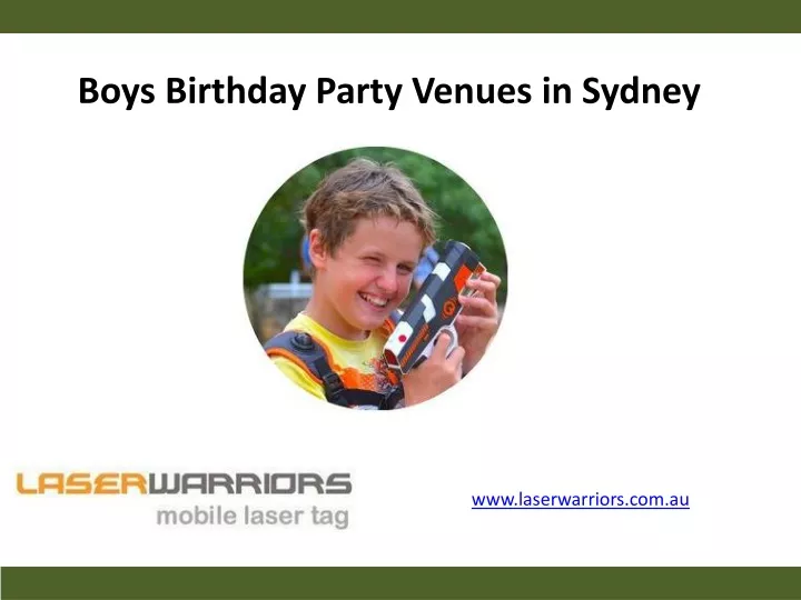 boys birthday party venues in sydney