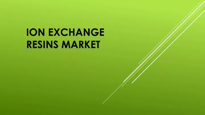 ion exchange resins market
