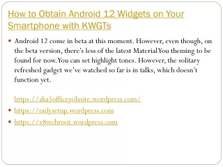 How to Obtain Android 12 Widgets on Your Smartphone with KWGTs-converted