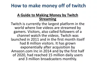 How do you get paid on Twitch