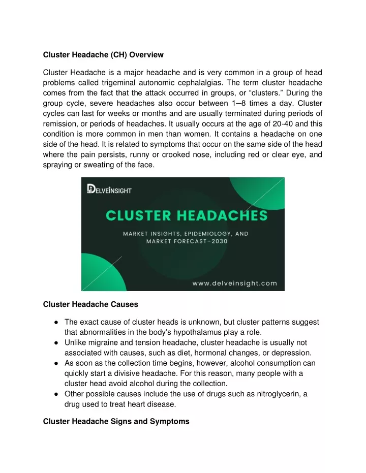 cluster headache ch overview