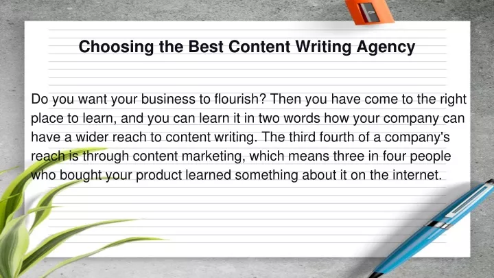 choosing the best content writing agency