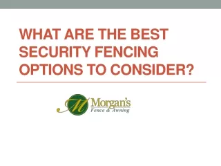 what are the best security fencing options to consider