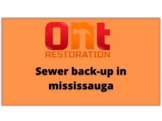 sewer back up in mississauga