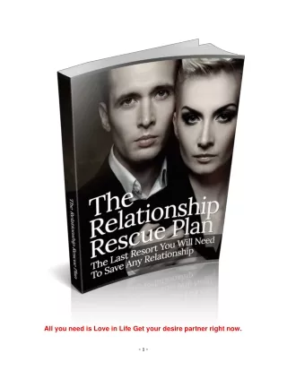 The Relationship Rescue Plan to overcome any one