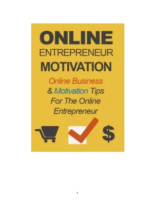 Online Entrepreneur Motivation