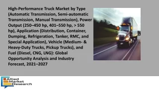 High-Performance Truck Market