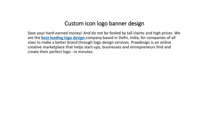 custom icon logo banner design