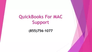 QuickBooks For MAC Support