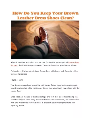 how do you keep your brown leather dress shoes