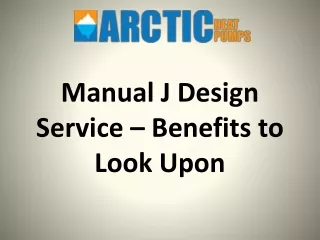Manual J Design Service by Arctic Heat Pumps
