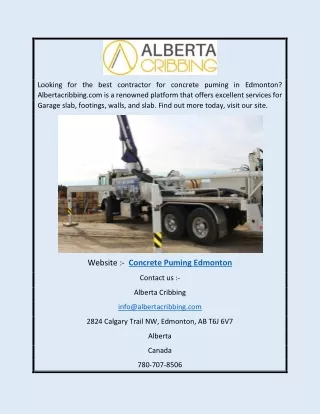 Cribbing Edmonton | Albertacribbing.com