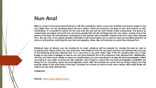 nun anal