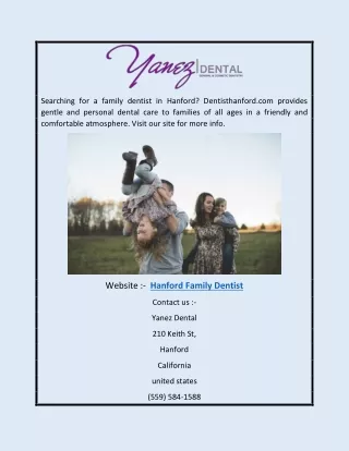 Hanford Family Dentist  | dentisthanford.com