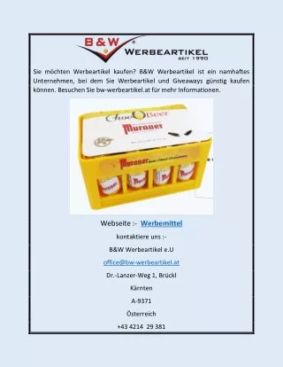Werbeartikel| bw-werbeartikel.at