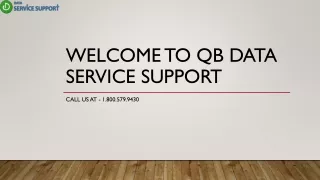 welcome to qb data service support