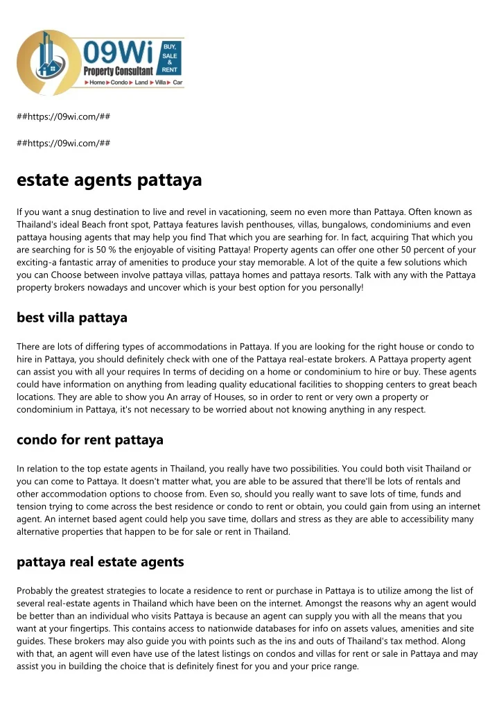PPT - pattaya real estate agents PowerPoint Presentation, free download ...