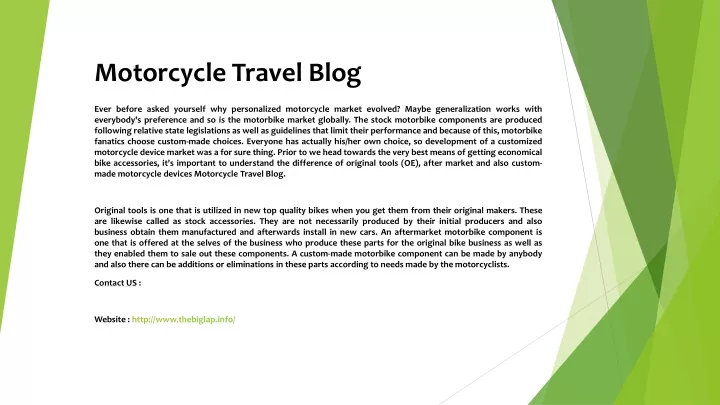 motorcycle travel blog