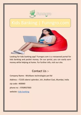 Kids Banking | Funngro.com