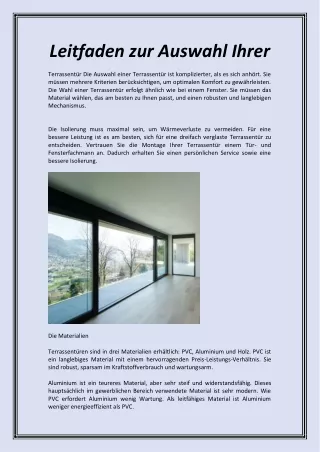 leitfaden zur auswahl ihrer terrassent