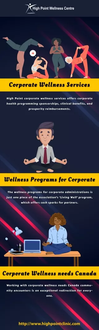 Corporate wellness services for mental and physical health