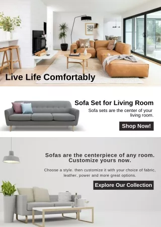 Explore Our Sofa Set Collection