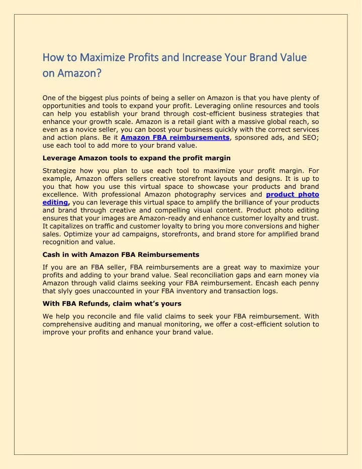 how to maximize profits and increase your brand