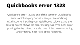 quickbooks error 1328