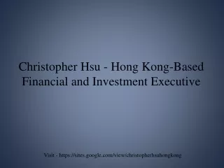 christopher hsu hong kong based financial and investment executive