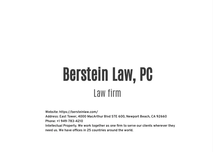 berstein law pc law firm