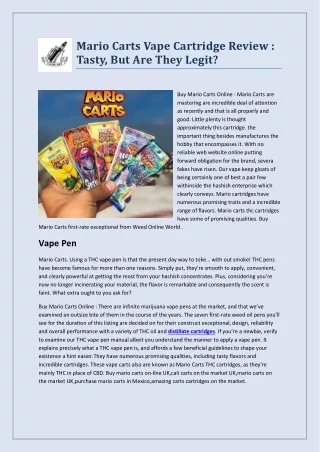 mario carts vape cartridge review tasty