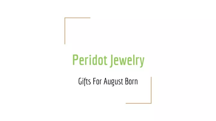 peridot jewelry