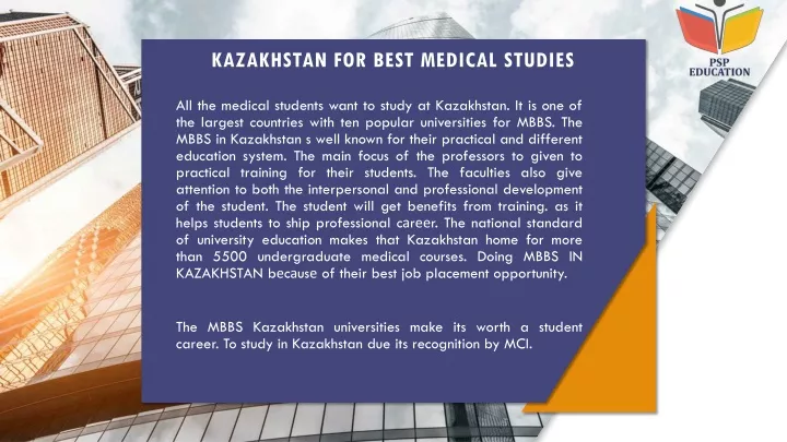 kazakhstan for best medical studies