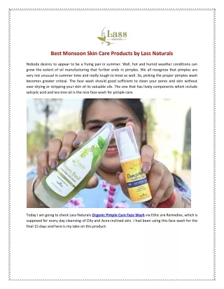 Best Monsoon Face Wash for Women's Skin