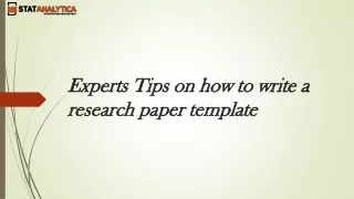 experts tips on how to write a research paper template