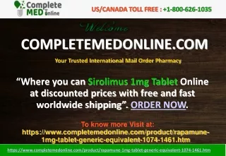 Buy Sirolimus 1mg Tablet Online