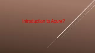 Introduction to Azure