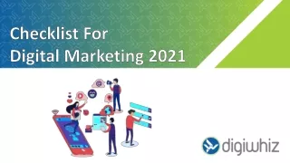 Checklist For Digital Marketing 2021