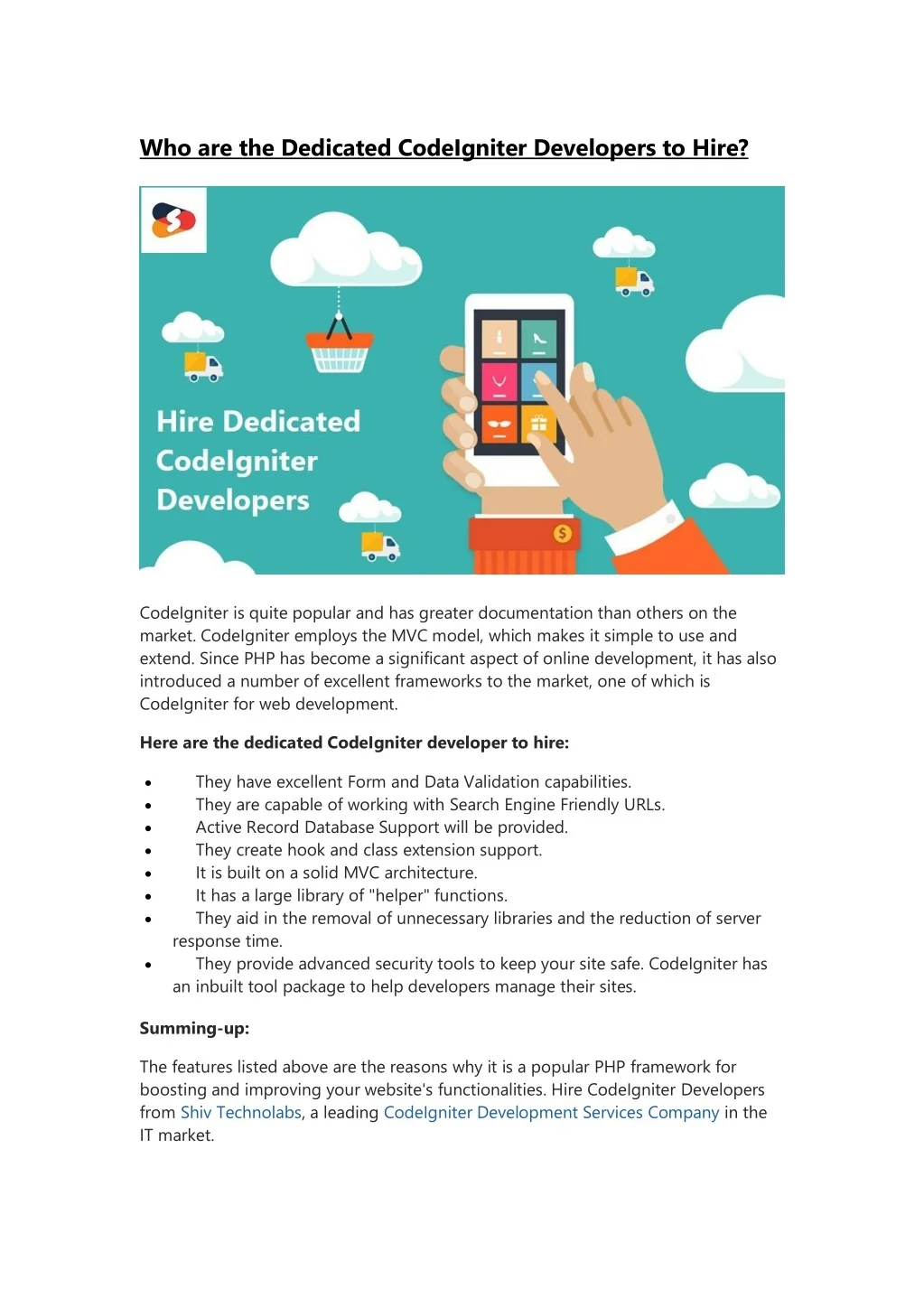 PPT - Who are the Dedicated CodeIgniter Developers to Hire PowerPoint ...