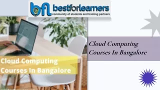 Cloud computing Courses in Bangalore