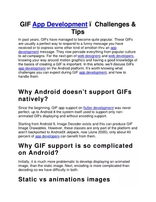 gif app development challenges tips in past years