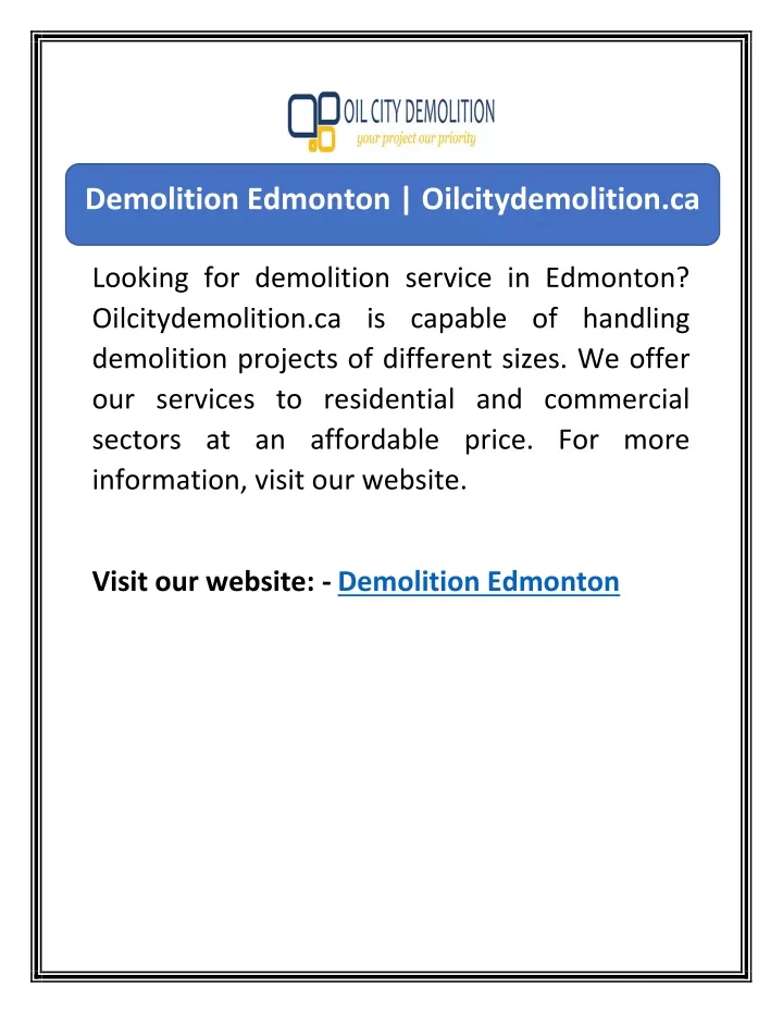 demolition edmonton oilcitydemolition ca