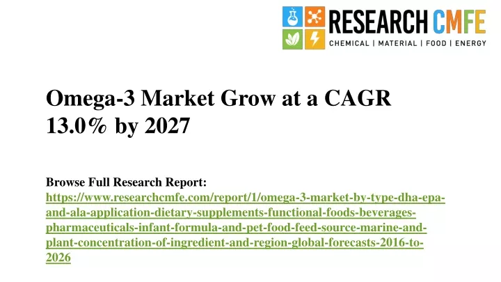 omega 3 market grow at a cagr 13 0 by 2027