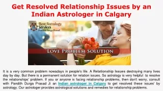 Get Resolved Relationship Issues by an Indian Astrologer in Calgary