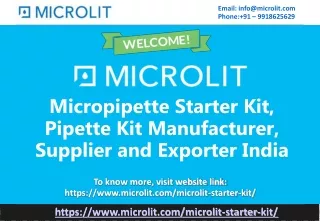 Micropipette Starter Kit Manufacturer
