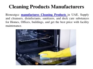 Cleaning Products Manufacturers
