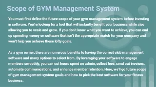 scope of gym management system