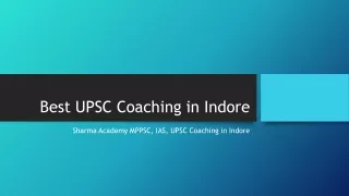 Best UPSC Coaching in Indore
