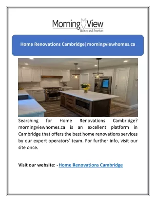 Home Renovations Cambridge|morningviewhomes.ca