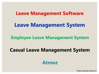 Customised, automated Leave Management System by Atmoz